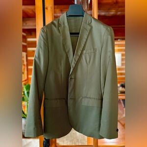 Military Green Cotton Jacket – Size 38R / Medium – Casual Smart Blazer - H&M